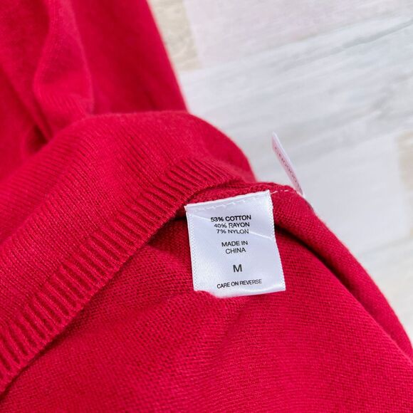 Soho Jeans Split Back Tunic Sweater Red High Low Zipper NY&Co Womens Medium - Picture 9 of 9